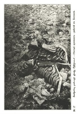 Bitlis_Genocide_1915_Slain Armenian labor soldier