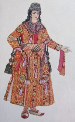 Western Armenia_Province of Van_Shatakh_Girl's Costume_Painting